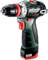 Metabo PowerMaxx BS BL Q (601749500) Accu-boorschroefmachine 12V 2x2Ah Li-Ion; Lader LC 40; Kunststof koffer