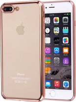 Apple iPhone 7 Plus Hoesje - Mobigear - Royal Serie - TPU Backcover - Transparant / Roségoud - Hoesje Geschikt Voor Apple iPhone 7 Plus