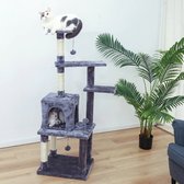 Grijze Kattenhuis Met Krabpaal - 145cm
