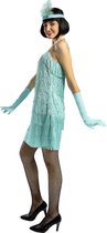FUNIDELIA 1920s Flapper kostuum in blauw voor vrouwen - Maat: XS