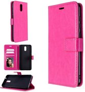 LuxeBass Hoesje geschikt voor Nokia 2.1 hoesje book case roze - telefoonhoes - gsm hoes - telefoonhoesjes