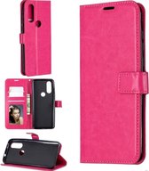 LuxeBass Hoesje geschikt voor Motorola Moto One Action hoesje book case roze - telefoonhoes - gsm hoes - telefoonhoesjes