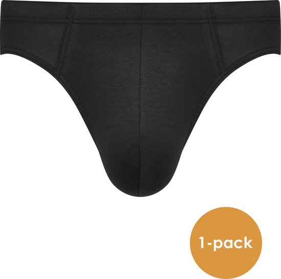 Mey Casual Cotton high-leg briefs (1-pack) - heren slip hoge beenuitsnijding - zwart -  Maat: