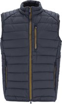 CASA MODA comfort fit bodywarmer (middeldik) - donkerblauw met gele ritsen -  Maat: 5XL