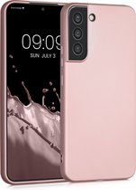 kwmobile telefoonhoesje voor Samsung Galaxy S22 Plus - Hoesje voor smartphone - Back cover in metallic roségoud