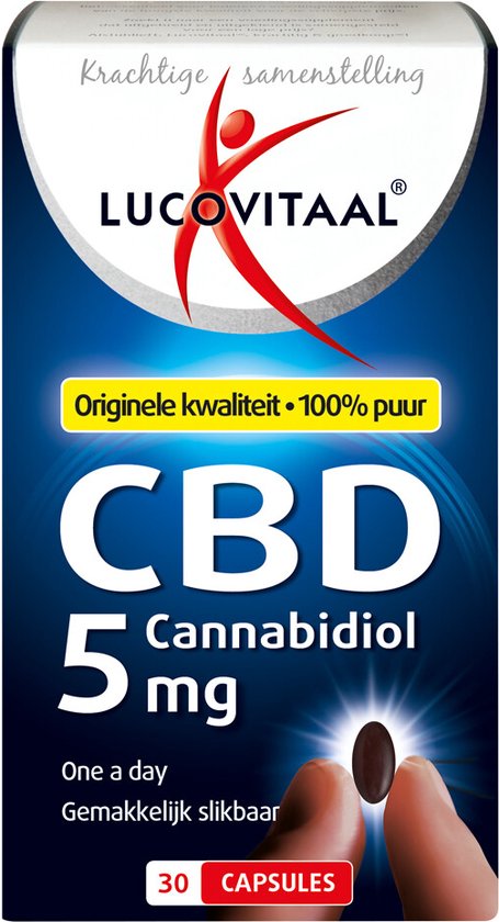 Lucovitaal CBD 5 miligram Cannabidiol Voedingssupplement - 30 capsules