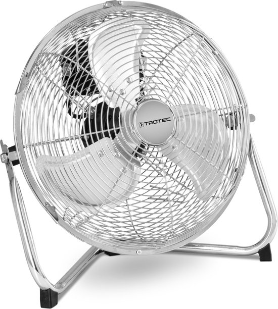 Vloerventilator 30 cm met 3 snelheden, 37W, anti-slip rubbervoeten, draaghengsel, stille motor