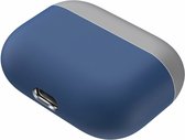 Case Cover Voor Geschikt voor Apple Airpods Pro- Siliconen design-Grijs Blauw
