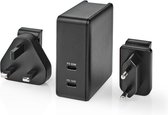 Nedis WCPD65W110BK Oplader met Snellaad Functie Zwart