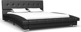 Decoways - Bedframe kunstleer zwart 120x190 cm