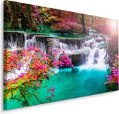 Schilderij - Kleurrijke waterval, premium print