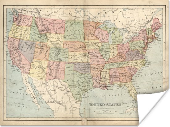 Landkaarten - Posters - Landkaarten Map of North America Landkaart Noord- Amerika OU Poster Landkaarten - Posters - Landkaarten Map of North America Landkaart Noord- Amerika OU Poster