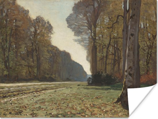 Poster The Road to Chailly - Schilderij van Claude Monet - 80x60 cm
