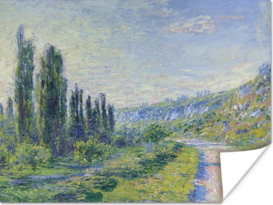 Poster De weg naar Vétheuil - Schilderij van Claude Monet - 80x60 cm