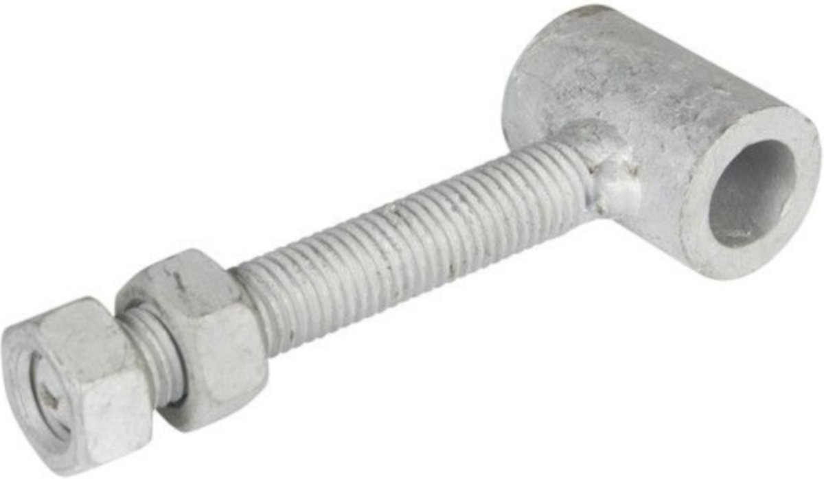 2x Ophangoog voor 16 mm duim | draadstang voor poortframe | Vuurverzinkt | set van 2 stuks