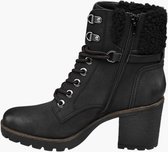 graceland Zwarte veterboot hoge hak - Maat 39