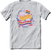 Be Proud Of Yourself | Pride T-Shirt | Grappig LHBTIQ+ / LGBTQ / Gay / Homo / Lesbi Cadeau Shirt | Dames - Heren - Unisex | Tshirt Kleding Kado | - Licht Grijs - Gemaleerd - XL