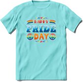 Pride Day | Pride T-Shirt | Grappig LHBTIQ+ / LGBTQ / Gay / Homo / Lesbi Cadeau Shirt | Dames - Heren - Unisex | Tshirt Kleding Kado | - Licht Blauw - S