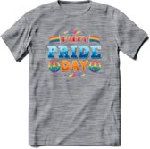 Pride Day | Pride T-Shirt | Grappig LHBTIQ+ / LGBTQ / Gay / Homo / Lesbi Cadeau Shirt | Dames - Heren - Unisex | Tshirt Kleding Kado | - Donker Grijs - Gemaleerd - XXL