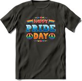 Pride Day | Pride T-Shirt | Grappig LHBTIQ+ / LGBTQ / Gay / Homo / Lesbi Cadeau Shirt | Dames - Heren - Unisex | Tshirt Kleding Kado | - Donker Grijs - XXL