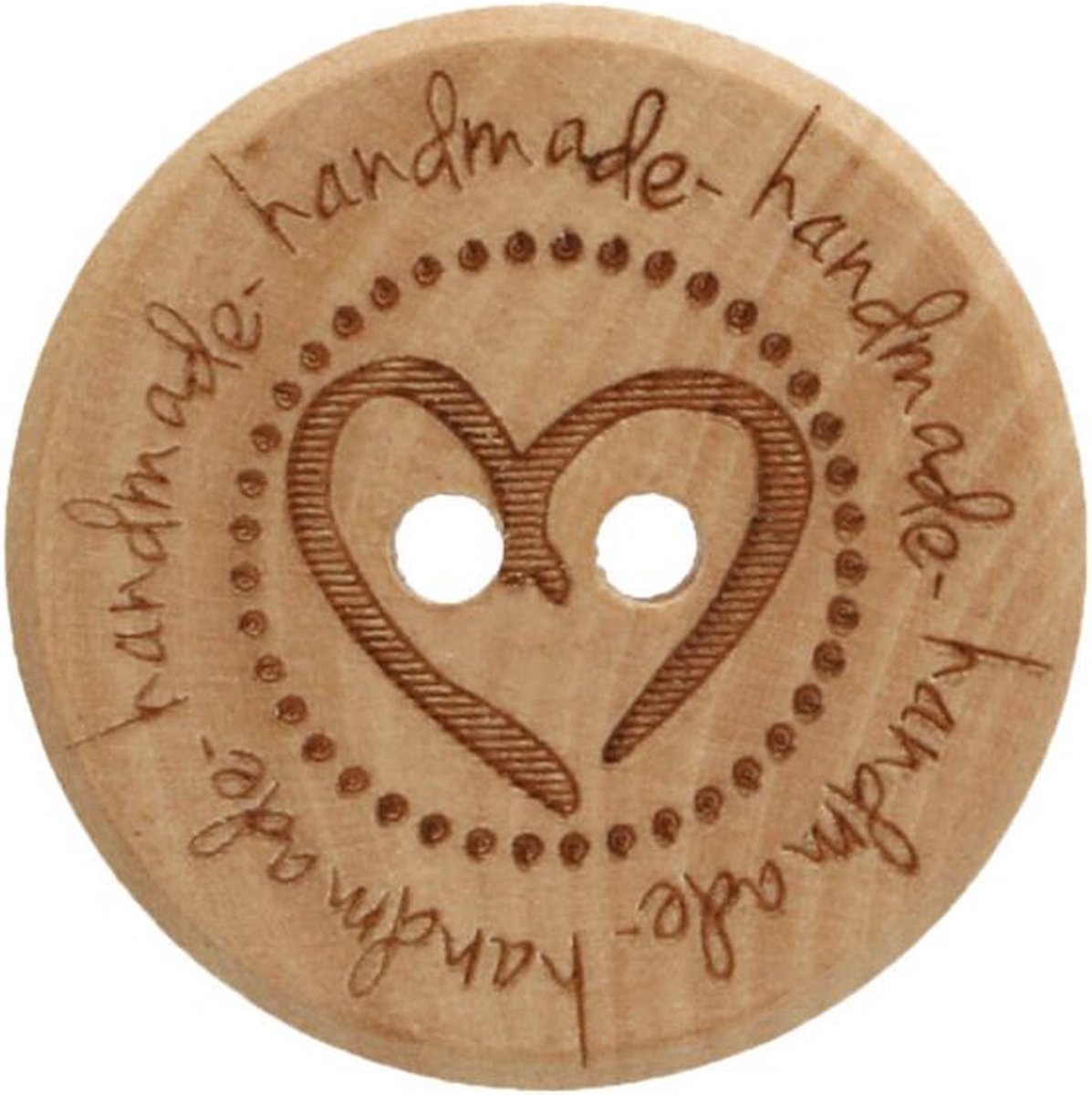 Houten knoop - Handmade 20 mm