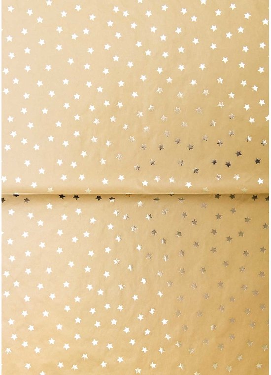 Foto: Paperpatch decoupagepapier stars mustard yellow fsc mix