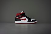 NIKE AIR JORDAN 1 MID ''GYM RED BLACK WHITE'' 554724-122 Maat 42 Rood;Zwart;Wit