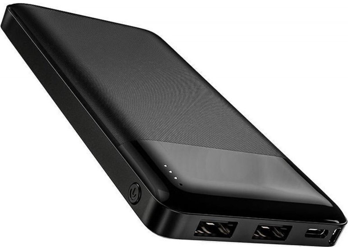 Hoco Powerbank - Micro-USB - 10.000 mAh - Zwart - 2 poorten