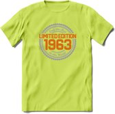 1963 Limited Edition Ring T-Shirt | Zilver - Goud | Grappig Verjaardag en Feest Cadeau Shirt | Dames - Heren - Unisex | Tshirt Kleding Kado | - Groen - XXL