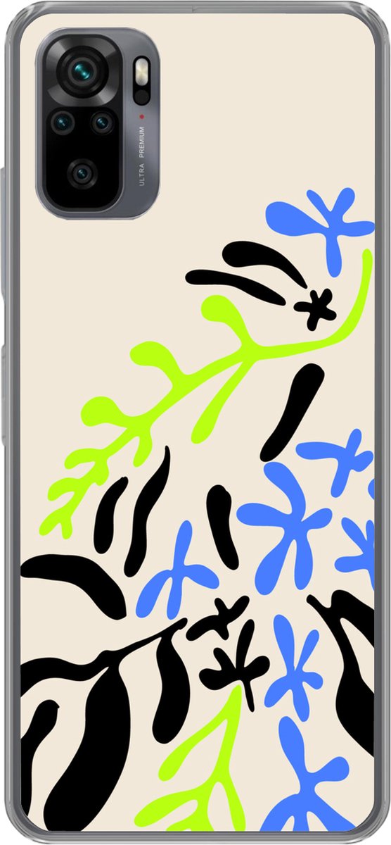 Telefoonhoesje Geschikt voor Xiaomi Redmi Note 10 Pro hoesje - Blad - Abstract - Patroon - Siliconen Telefoonhoesje Telefoonhoesje