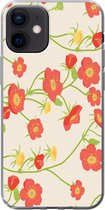 Telefoonhoesje Geschikt voor iPhone 12 hoesje - Bloem - Veldbloemen - Patronen - Siliconen Telefoonhoesje