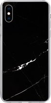 Coque iPhone Xs - Marbre - Zwart - Pierres naturelles - Siliconen