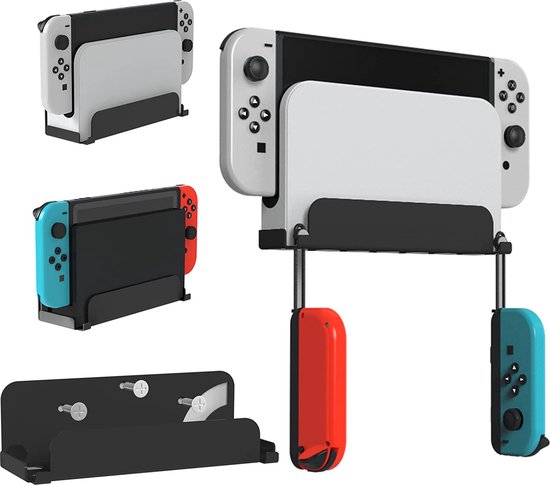 Support mural YONO adapté pour Nintendo Switch / Oled - Support mural -  Zwart