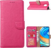 LuxeBass Hoesje geschikt voor Xiaomi Redmi Note 9 Pro / 9S - Bookcase Roze - portmonnee hoesje - telefoonhoes - gsm hoes - telefoonhoesjes
