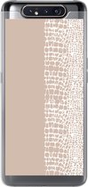 Coque Samsung Galaxy A80 - Serpent - Design - Rose - Coque de téléphone en Siliconen