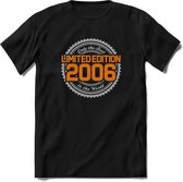 2006 Limited Edition Ring T-Shirt | Zilver - Goud | Grappig Verjaardag en Feest Cadeau Shirt | Dames - Heren - Unisex | Tshirt Kleding Kado | - Zwart - XXL
