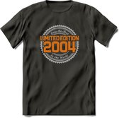 2004 Limited Edition Ring T-Shirt | Zilver - Goud | Grappig Verjaardag en Feest Cadeau Shirt | Dames - Heren - Unisex | Tshirt Kleding Kado | - Donker Grijs - 3XL