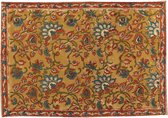 Fabindia  - Aadrika katoen placemats geel 47,5x32,5cm (set van 6) - Placemats