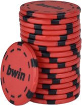 Bwin Poker Chips rood (50 stuks)-pokerchips-pokerfiches-ABS chips-pokerspel- pokerset - poker set