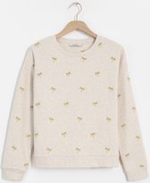 Sissy-Boy - Beige sweater met palmboom embroidery