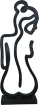 Beeld Rachel - uitgesneden uit MFD - Zwart 31 cm