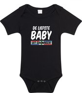Liefste baby uit Groningen baby rompertje zwart jongens en meisjes - Kraamcadeau - Babykleding - Groningen provincie romper 80