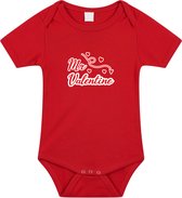 Mr Valentine cadeau tekst baby rompertje rood baby jongens - Valentijn cadeau romper - Valentijnsdag 80 (9-12 maanden)