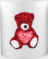 Akyol - Teddy beer Mok met opdruk - Liefdes Mok gepersonaliseerd- Valentijn cadeautje voor hem - Valentijn cadeautje voor haar - Valentijnsdag cadeau - Valentijn cadeautje love - V