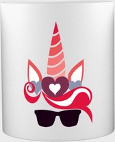 Akyol - Unicorn Mok met opdruk - unicorn - Eenhoorn - Unicorn met een zonnenbril - 350 ML inhoud