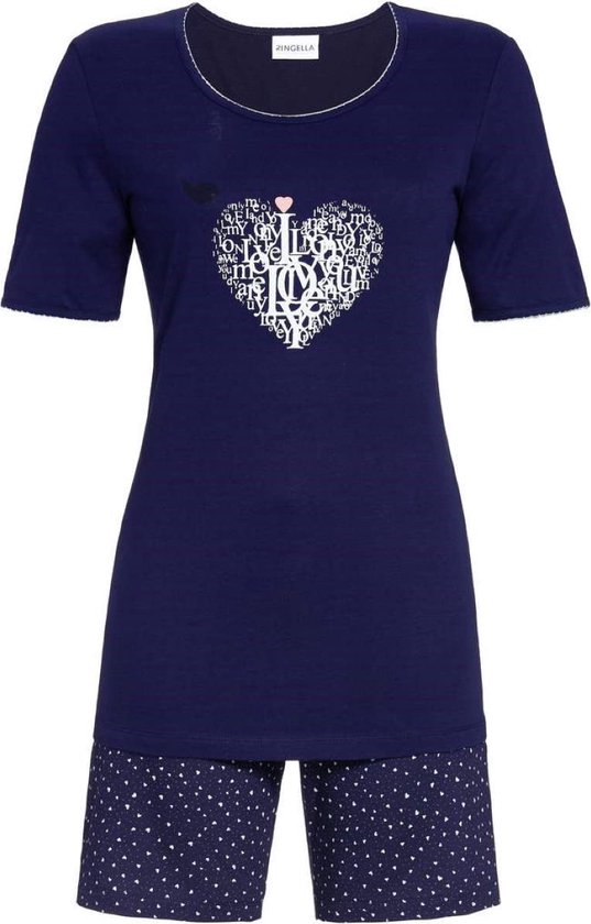Ringella – Heart Print – Pyjama – 2211310 – Night Blue - 42