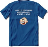 Ja het is echt waar T-Shirt | Grappig Abraham 50 Jaar Verjaardag Kleding Cadeau | Dames – Heren - Donker Blauw - S