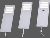Paul Neuhaus Helena - LED-onderbouwlamp - Set van 3 stuks - 6 W - Warmwit - Aluminium