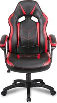 YJZQ Esports Gaming Chair -Racing Office Computer Game Chair- Ergonomische rugleuning en zithoogteverstelling Recliner Swivel Rocker-PU Racing Chair zwart en rood