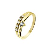 The Jewelry Collection Ring Zirkonia - Geelgoud